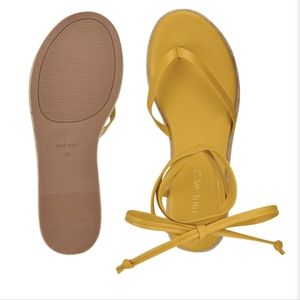 Nine west sandals yellow size 9.5 laced sandals